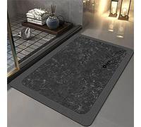 Hinnin Tapis de Bain AntidéRapant Absorbant 50x80cm Tapis Salle de Bain Super AntidéRapant, Tapis de Douche SéChage Rapide, Lavable Tapis de Salle de Bain Doux, Tapis Absorbant Salle de Bain Dark