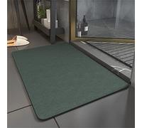 Hinnin Tapis de Bain, Tapis Salle de Bain, Tapis de Bain Antiderapant, Tapis, Coussinets, Tapis de Douche, Tapis de Douche AntidéRapant, Tapis de Salle de Bain Absorbant, Tapis Diatomite Vert-60x90cm