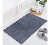 Hinnin Tapis de bain antidérapant absorbant séchage rapide bleu 100x160 cm