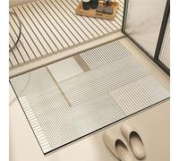 Hinnin Tapis de Bain, Tapis Salle de Bain, Tapis Salle de Bain Absorbant, Tapis Douche AntidéRapant, Tapis de Douche, Tapis de Baignoire, Tapis de Bain Absorbant Sechage Rapide Light Color-100x160cm