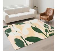 Hinnin Tapis Salon 100x200cm Beige Tapis de Couloir Chambre Moderne Lavable Antidérapant, Doux Pile Bouclée Grand Carpet pour Salon, Couloir, Salle à Manger, D'Entrée, Bureau 13-638
