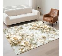 Hinnin Tapis Salon 100x200cm Classical Tapis de Couloir Chambre Moderne Lavable Antidérapant, Doux Pile Bouclée Grand Carpet pour Salon, Couloir, Salle à Manger, D'Entrée, Bureau 13-598