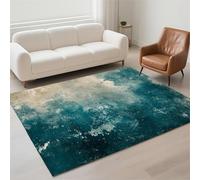 Hinnin Tapis Salon 100x200cm Dark Tapis de Couloir Chambre Moderne Lavable Antidérapant, Doux Pile Bouclée Grand Carpet pour Salon, Couloir, Salle à Manger, D'Entrée, Bureau 13-662