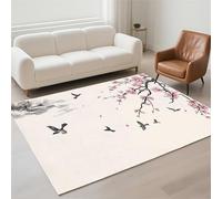 Hinnin Tapis Salon 120x180cm Bird Tapis de Couloir Chambre Moderne Lavable Antidérapant, Doux Pile Bouclée Grand Carpet pour Salon, Couloir, Salle à Manger, D'Entrée, Bureau 13-676