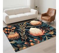 Hinnin Tapis Salon 120x180cm Plant Tapis de Couloir Chambre Moderne Lavable Antidérapant, Doux Pile Bou Grand Carpet pour Salon, Couloir, Salle à Manger, D'Entrée, Bureau 13-1226