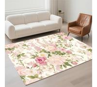 Hinnin Tapis Salon 140x200cm Retro Tapis de Couloir Chambre Moderne Lavable Antidérapant, Doux Pile Bou Grand Carpet pour Salon, Couloir, Salle à Manger, D'Entrée, Bureau 13-1002