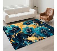 Hinnin Tapis Salon 160x230cm Plant Tapis de Couloir Chambre Moderne Lavable Antidérapant, Doux Pile Bou Grand Carpet pour Salon, Couloir, Salle à Manger, D'Entrée, Bureau 13-1228