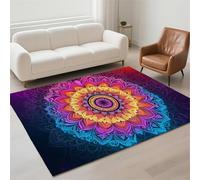 Hinnin Tapis Salon 40x60cm Colourful Tapis de Couloir Chambre Moderne Lavable Antidérapant, Doux Pile Bouclée Petit Carpet pour Salon, Couloir, Salle à Manger, D'Entrée, Bureau 13-688