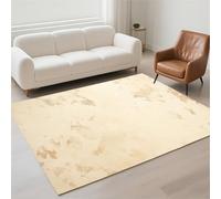 Hinnin Tapis Salon 50x80cm Beige Tapis de Couloir Chambre Moderne Lavable Antidérapant, Doux Pile Bouclée Petit Carpet pour Salon, Couloir, Salle à Manger, D'Entrée, Bureau 13-614