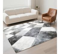 Hinnin Tapis Salon 50x80cm Charcoal Tapis de Couloir Chambre Moderne Lavable Antidérapant, Doux Pile Bouclée Petit Carpet pour Salon, Couloir, Salle à Manger, D'Entrée, Bureau 13-624