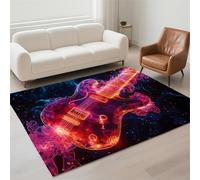 Hinnin Tapis Salon 60x90cm Colourful Tapis de Couloir Chambre Moderne Lavable Antidérapant, Doux Pile Bouclée Petit Carpet pour Salon, Couloir, Salle à Manger, D'Entrée, Bureau 13-608