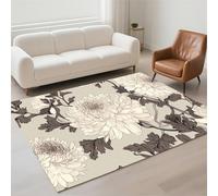 Hinnin Tapis Salon 90x150cm Neutral Tapis de Couloir Chambre Moderne Lavable Antidérapant, Doux Pile Bou Grand Carpet pour Salon, Couloir, Salle à Manger, D'Entrée, Bureau 13-1070