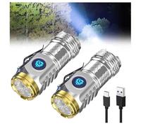 HINNVCL Mini lampe de poche Monster à trois yeux Flash Super Power, lampe de poche allemande de la taille du pouce, mini lampe de poche Monster à 3 yeux, petite lampe de poche de poche extérieure