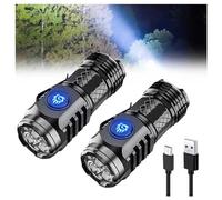 HINNVCL Monstre à Trois Yeux Mini Lampe Torche Super Puissance, Lampe Torche Allemande de la Taille d'un Pouce, Lampe Torche Mini Monstre à 3 Yeux, Petite Lampe de Poche Rechargeable Étanche pour