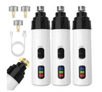 HINNVCL Silent Groom Pro Lot de 3 broyeurs à ongles pour chiens, sans fil, charge rapide USB avec têtes de meulage de rechange