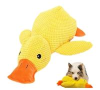 HINNVCL The Mellowss - Jouet couineur en forme de canard pour chien durable et apaisant - Peluche douce jaune - Jouet à mâcher pour chiens d'intérieur