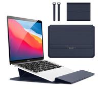 Hinnwer 11 11,6 12 Pouces Housse Ordinateur Portable Sacoche avec Fonction Stand pour Ipad Pro 12.9 MacBook Air M1 2020/Surface/Acer/Asus/Dell/Fujitsu/Lenovo/HP/Samsung/Sony Bleu