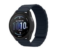 Hinnwer 20mm Bracelet Compatible avec Garmin Forerunner 70 43mm/570 42mm/165/Garmin Vivoactive 6/5, Bracelet Boucle Magnétique Silicone pour Garmin Forerunner 170/170 Music 43mm Bleu Nuit