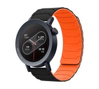 Hinnwer 22mm Bracelet Compatible avec CMF by Nothing Watch Pro 2 pour Homme Femme, Bracelet Boucle Magnétique Silicone Sport pour CMF by Nothing Watch Pro 2 Noir Orange
