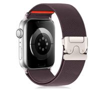 Hinnwer Nylon Bracelets Compatible avec Bracelet Apple Watch 42mm 41mm 40mm 38mm, Fermoir Parachute Sport Loop Tressé Bracelet pour iWatch SE 3/SE 2/SE/Series 11/10/9/8/7/6/5/4/3/2/1 Violet Fumé