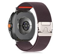 Hinnwer Nylon Bracelets Compatible avec Bracelet Samsung Galaxy Watch 8 40mm 44mm/8 Classic 46mm, Fermoir Parachute Sport Loop Tressé Bracelet pour Galaxy Watch 8 Classic 46mm Violet Fumé