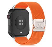 Hinnwer Nylon Bracelets Compatible avec Xiaomi Redmi Watch 6/5/4/Xiaomi Smart Band 10 Pro/9 Pro/8 Pro, Fermoir Parachute Sport Loop Bracelet pour Xiaomi Mi Band 10 Pro - Orange