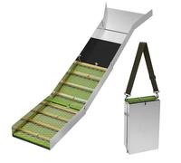 HINOPY Caniveau de lavage pliable pour l'or - 127 cm - En aluminium - Avec sangle de transport - Gouttière de recherche professionnelle pour rivière - Portable