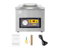 HINOPY Machine à emballer sous vide, 120 W, DZ-260S, professionnelle, industrielle, en acier inoxydable, machine à emballer sous vide, 26 cm, pour aliments, médicaments et composants électroniques