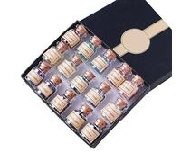Hinourisha 15 pcs Bouteilles de Souhaits avec Pierres Précieuses en Verre, Mini Bouteilles en Verre, Kit de Collection pour Chakras Méditation Guérison Reiki Porte-Bonheur avec Coffret Cadeau