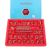 Hinourisha Casse-tête métallique Wire Set de 30, IQ Test Casse-tête Métal IQ Jigsaw Puzzle Jouet Jeu Magic Toy pour Enfants et Adultes Challenge Cadeau de Noël
