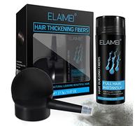 Hinourisha Fibre Capillaire Brun Foncé, Fibres Capillaires avec Applicateur en Spray - Densificateur de cheveux Hair Loss Concealer Anti-cernes pour les Taches Chauves et les Cheveux Clairsemés