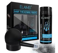 Hinourisha Fibre Capillaire, Fibres Capillaires avec Applicateur en Spray - Densificateur de cheveux Hair Loss Concealer Anti-cernes pour les Taches Chauves et les Cheveux Clairsemés - Noir