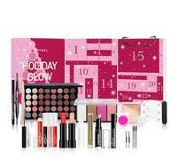 Hinourisha Makeup Advent Calendar 2026, 24 essentiels beauté, make up kit for women full set, coffret cadeau avec gloss, enlumineur, blush, pinceaux et mascara, make up gifts for girls-A167