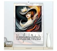 Hinreißende Portraits (hochwertiger Premium Wandkalender 2026 DIN A2 hoch), Kunstdruck in Hochglanz: Eine Hommage an die Schönheit, die in der Verbindung von Mensch und AI liegt.