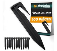 Hinrichs Lot de 100 piquets pour câble de délimitation pour robot tondeuse - Accessoires pour robot tondeuse à gazon - Compatible avec Gardena, Husqvarna, Bosch, Worx, etc.