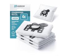 Hinrichs Lot de 4 sacs d'aspirateur compatibles avec Miele et Hoover, H03M de rechange pour Swirl M40, EDEKA E03, DM PR20 et Rossmann R080, 3 couches avec fermeture hygiénique