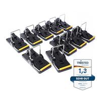 Hinrichs Pièges à Souris 10 pièces - Tapetteà Souris en Plastique Noir - Pièges à Souris hygiéniques - Piège pour la Maison et Le Jardin - réutilisables Piège Rongeurs - Attrape Souris - Pièges Rats