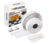 Hinrichs Scratch Autocollant Double Face Blanc - 1 x Scratch Double Face de 10 m de long et 2 cm de large + 20 x Pastille Scratch Autocollant Ø 2 cm - Acheter Scratch - Adhesif Scratch