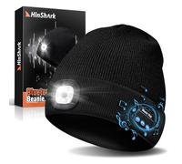 Hinshark Cadeau Homme/Femme, LED Bonnet Bluetooth Homme, Idee Cadeau Homme Original Utile Bonnet Homme Hiver, Cadeau Anniversaire Homme, Cadeau Papa, Idée Cadeau Secret Santa, Cadeau Homme Noel