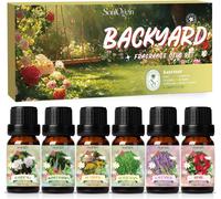 Hinterhof Essential Oil Diffuser Oil Set,Fragrance Oils For Soap Making 6 X 10 Ml Gardenia,Rose,Lavender,Secret Garden,After Rain And Sun