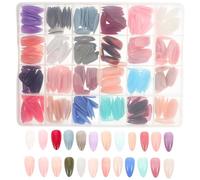 HINTRMENT 1 boîte Faux Ongles Pressables Mats Abs Durables Ensemble Complet Décoratifs pour Manucure Femme Facile à Appliquer