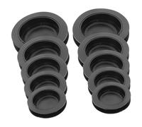 HINTRMENT 10 Pièces Bouchons de Tirelire en Caoutchouc Noir, Ronds Réutilisables Bords Lisses, Accessoires pour Coffres de Banque D'épargne