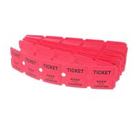 HINTRMENT 100 Billets de Tombola Rouges en Papier Lot de 100 Pièces Billet d'Entrée pour Événements Fêtes Kermesses et Activités Ludiques Pratiques et Universels