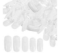 HINTRMENT 100 Pièces de Conseils Pratique des Ongles en Abs Blanc Surface Lisse, Utilisables comme Présentoirs pour Vernis, pour Pratiquer le Nail Art