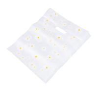 HINTRMENT 100 pièces Sac Plastique à Motif Floral Jetable Sac Fourre-Tout Léger et Portable Main Cabas Transparent Moyen pour Usage Polyvalent