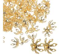 HINTRMENT 100pièces Embouts de Perles Cuivre pour Bijoux DIY Caps Vintage Résistants pour Colliers Bracelets et Boucles Oreilles Accessoires Création Féminine