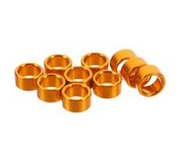 HINTRMENT 10pcs Bagues en Aluminium pour Pattes de Colombe Or, Anneaux Réutilisables et Confortables pour Identification et Entraînement des Oiseaux