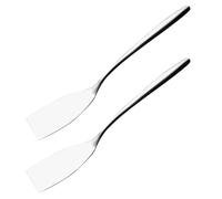 HINTRMENT 2 Pièces Lot de 2 Spatules Cuisine Multifonction en Acier Inoxydable 304, Petite Taille, pour Frire et Griller Steak, Crêpes, Pizza - Outil Pratique Cuisine Maison et Restaurant