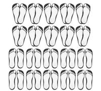 HINTRMENT 25 Paires Coussinets de Bronzage Pieds, Poignées de Bronzage Pieds Jetables, Blanc, Carton Noir et Blanc, Haute Adhérence, pour Salon et Voyage