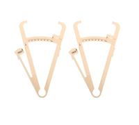 HINTRMENT 2pièces Pince de Mesure de Graisse Corporelle Beige avec Échelle Centimètre Outil Portable pour Mesurer Précisément Graisse Abdominale Bras et Hanches avec Tableau Interprétation